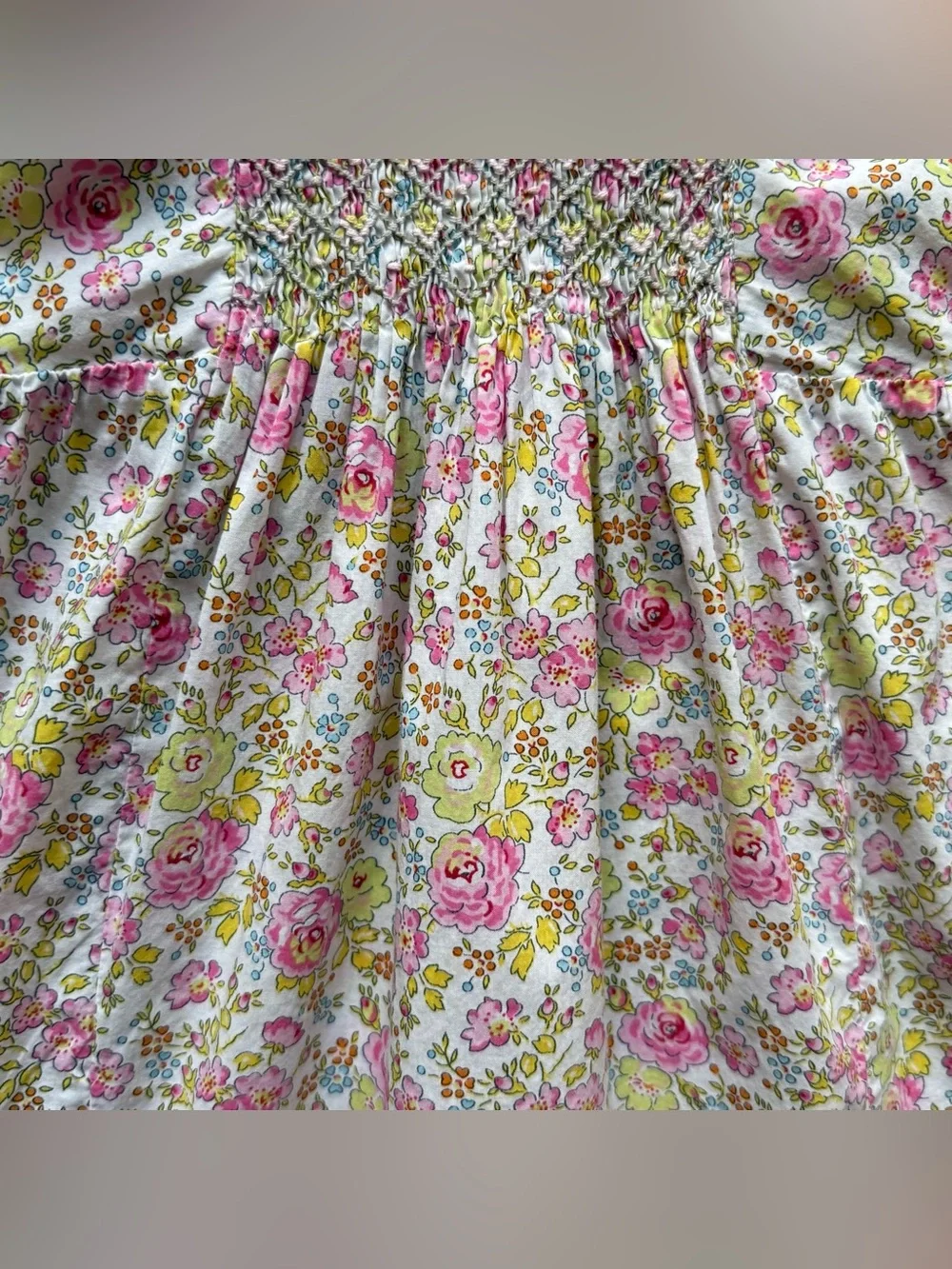 Bonpoint Girls Cadelili Smocked Liberty Floral Dress - Size 6M